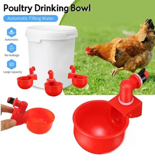 6Pcs/Set Automatic Chicken Water Cup Waterer Kit